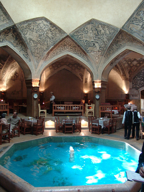 Intérieur d'un hammam, partie collation