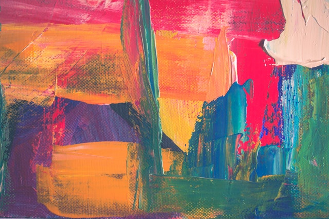 Tableau réalisé en atelier d'art thérapie en EHPAD.